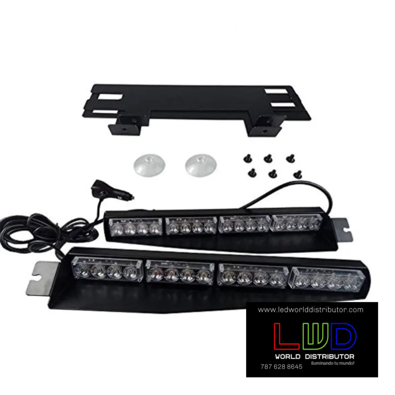 Led Dash Deck Visor Lightbar Warning Strobe Flashing