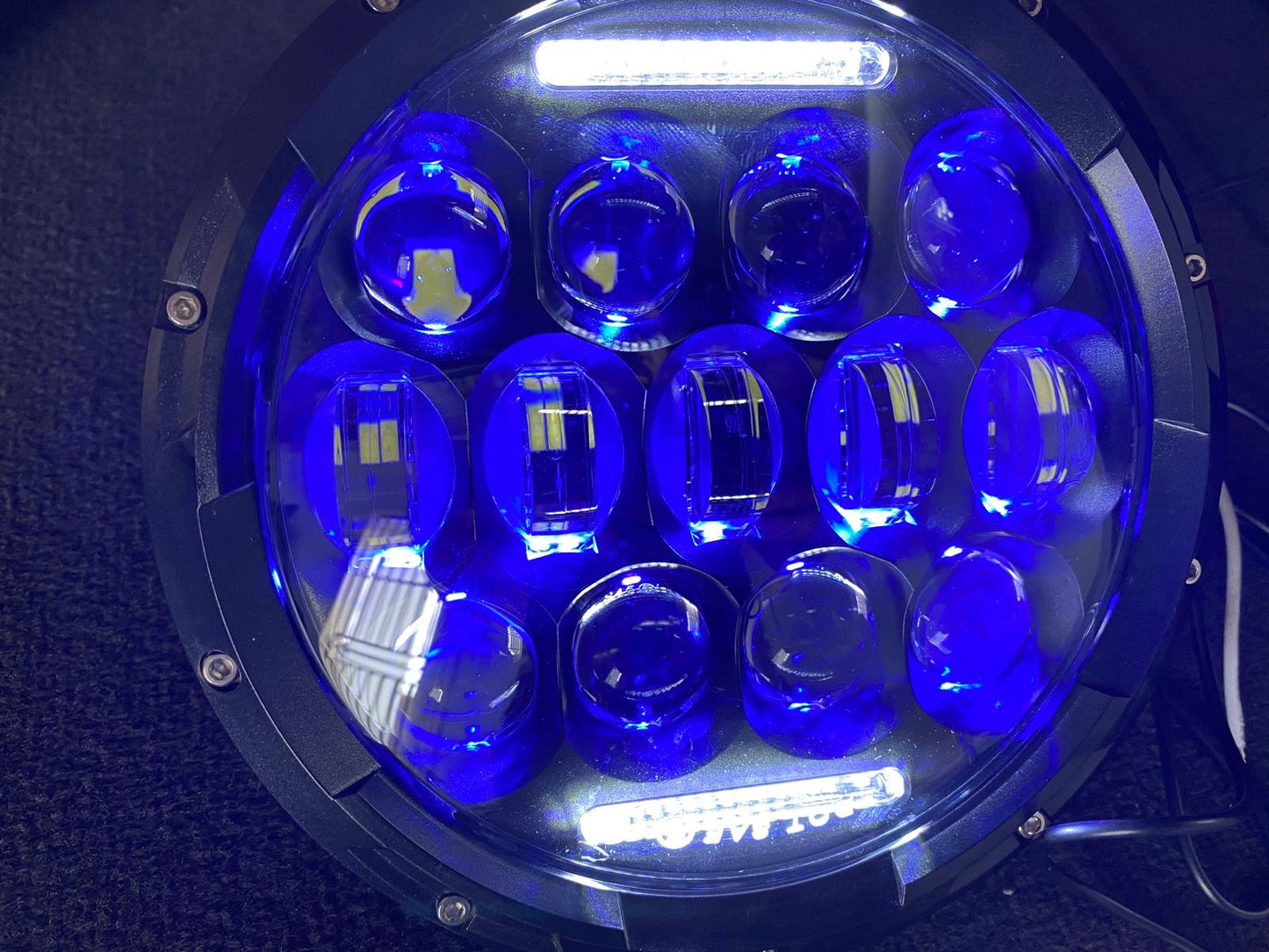 2 x  7" 13 LED with DRL and RGB Headlight Bulbs Sealed