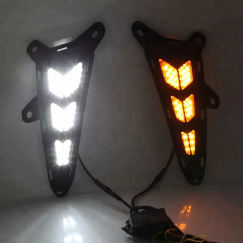 TOYOTA C-HR CHR 2016 2017 LED Car DRL Daytime Running Lights & Rear bumper Fog Lamp brake light taillight warning light