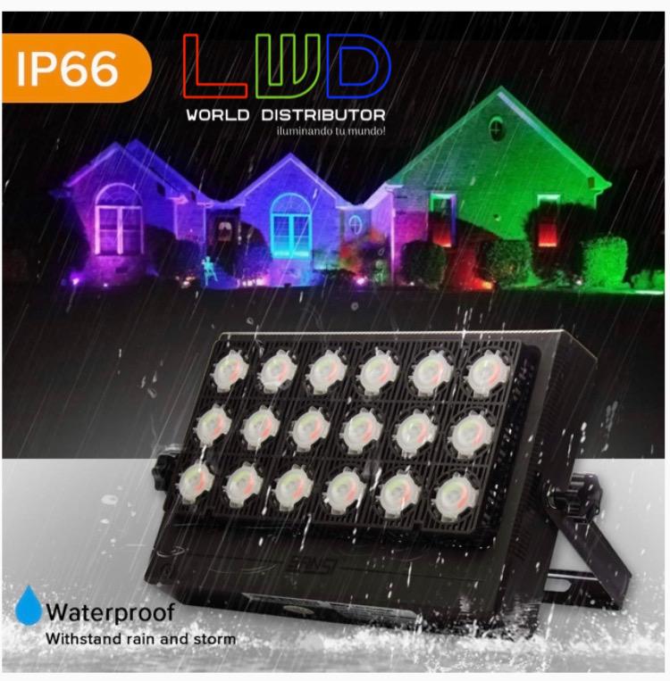 100W RGB LED Flood Light with Plug
