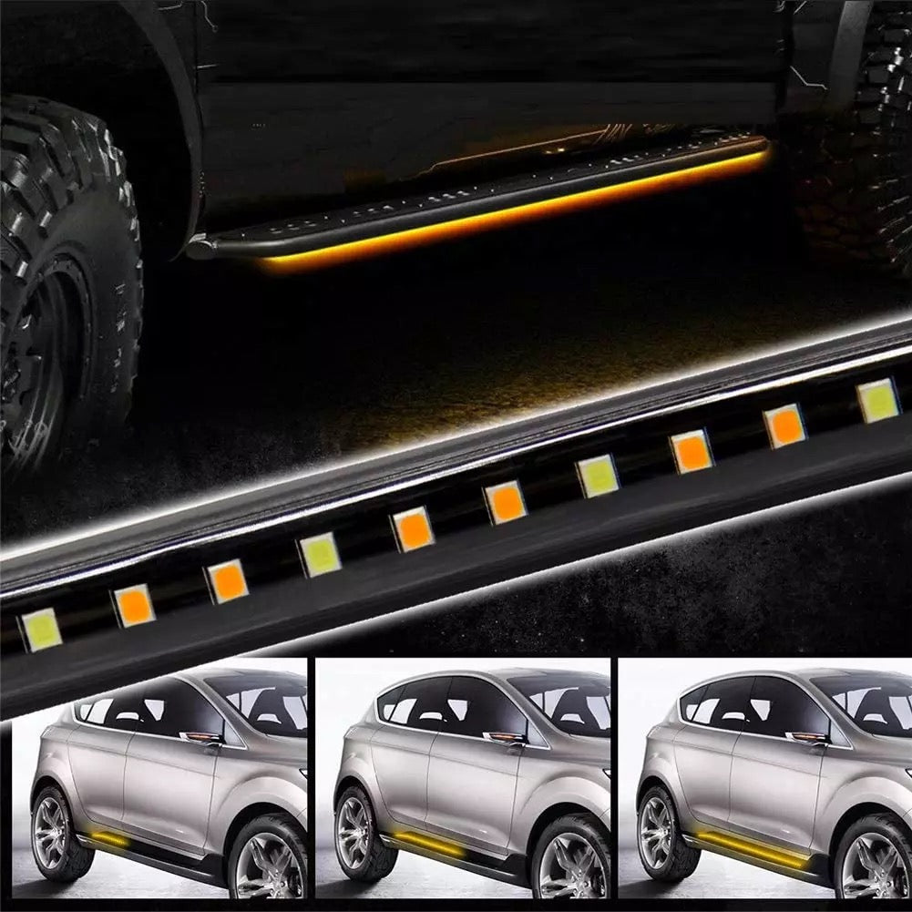 Truck LED Running Board Lights Sequential Amber Side Marker Light 2Pcs