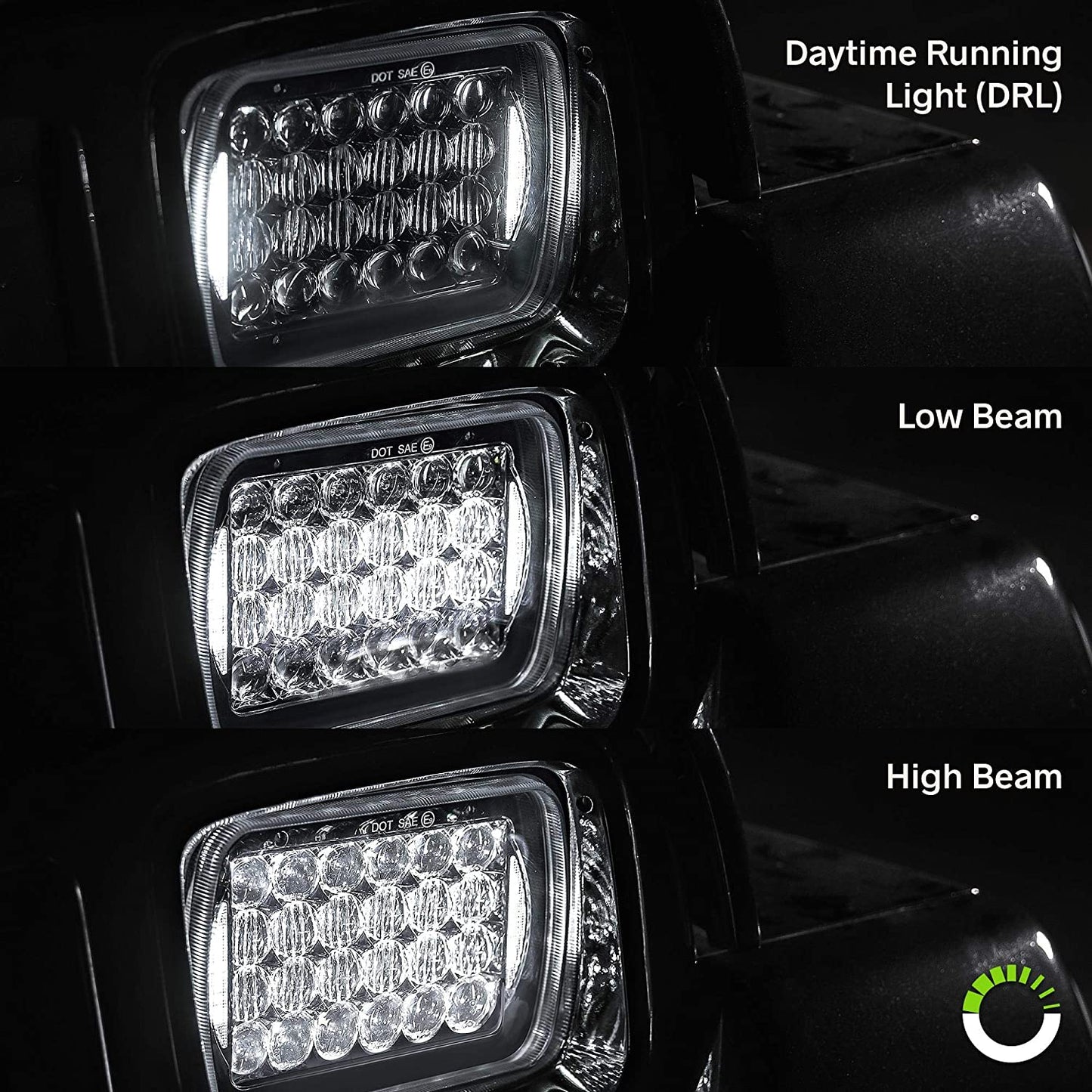 5X7" LED Headlight DRL (Pair)